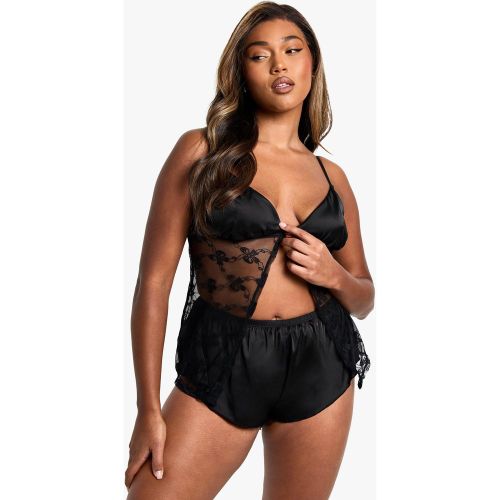 Grande Taille - Short Satiné Volanté - 44 - boohoo - Modalova