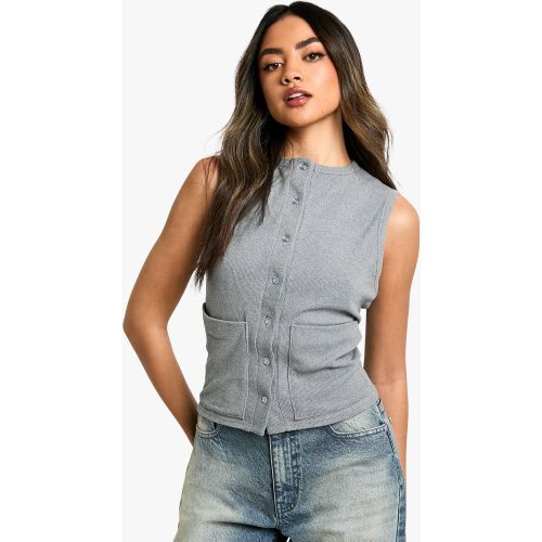 Gilet Côtelé Sans Manches - 34 - boohoo - Modalova