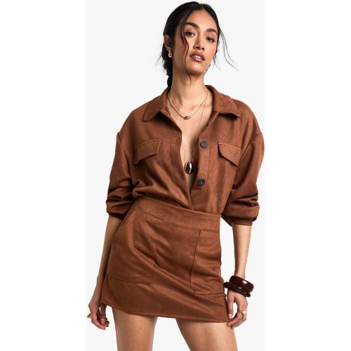 Mini-Jupe En Synthétique - 34 - boohoo - Modalova