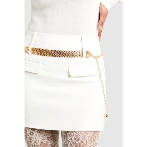 Ceinture Dorée En Chaîne Épaisse - One Size - boohoo - Modalova