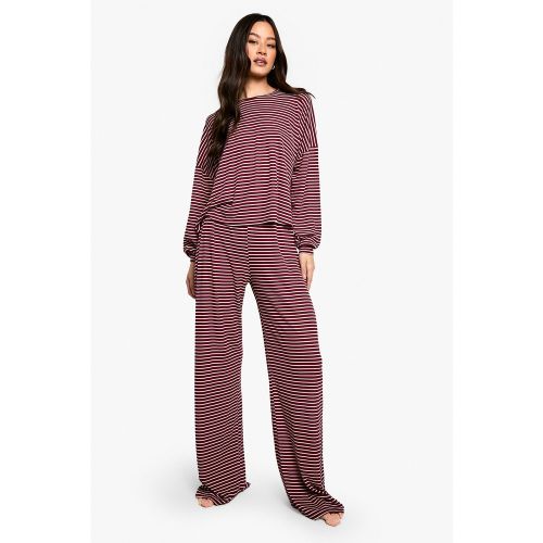 Tall" - Ensemble De Pyjama Rayé En Jersey - 38 - boohoo - Modalova