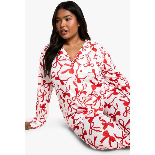 Grande Taille - Ensemble De Pyjama À Imprimé Nœud - 44 - boohoo - Modalova