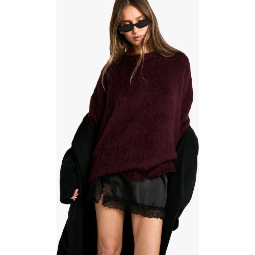 Mini-Jupe Satinée À Bordure En Dentelle - 34 - boohoo - Modalova