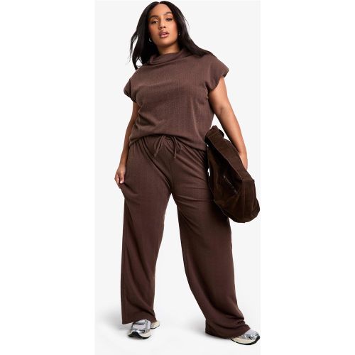 Grande Taille - Ensemble Avec Top À Col Montant Et Pantalon - 44 - boohoo - Modalova