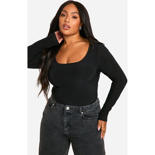 Grande Taille - Body Épais Effet Soyeux - 44 - boohoo - Modalova