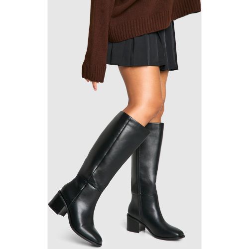 Bottes Hautes Carrées - Pointure Large - 39 - boohoo - Modalova