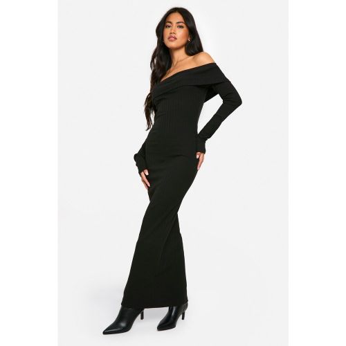 Robe Longue Côtelée À Col Bateau - 34 - boohoo - Modalova