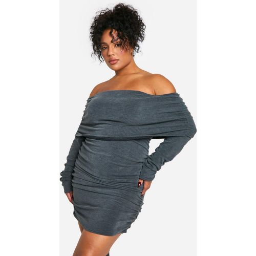 Grande Taille - Robe Courte Froncée - 44 - boohoo - Modalova