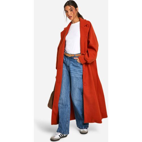 Manteau Long Oversize Effet Laine - 40 - boohoo - Modalova