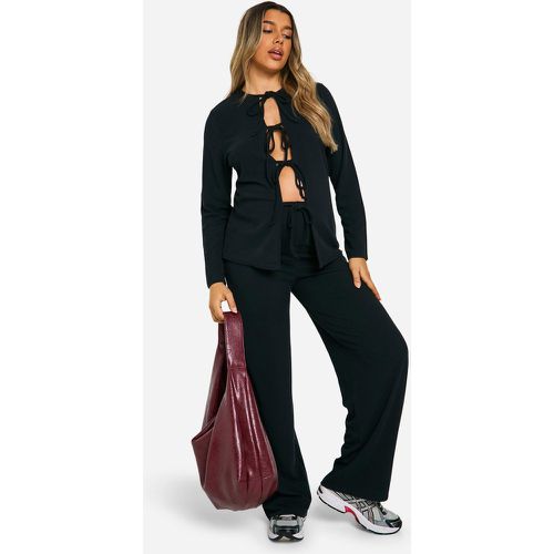 Maternité - Pantalon De Grossesse Large Côtelé - 40 - boohoo - Modalova