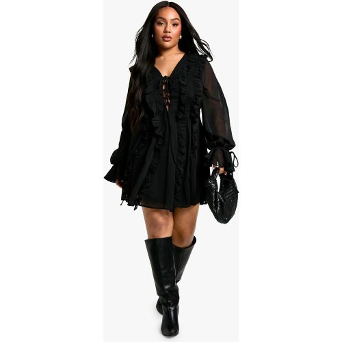 Grande Taille - Robe Patineuse À Volants - 44 - boohoo - Modalova