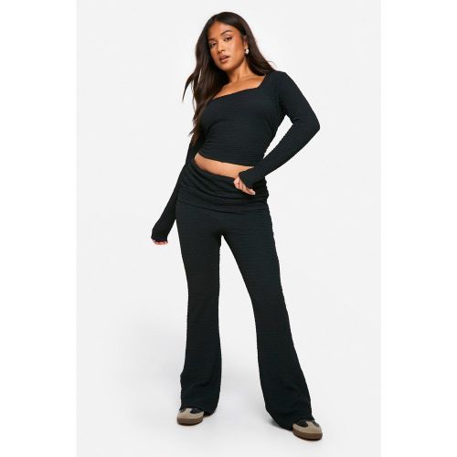 Petite" - Ensemble Avec Top À Manches Longues Et Pantalon Flare - 34 - boohoo - Modalova