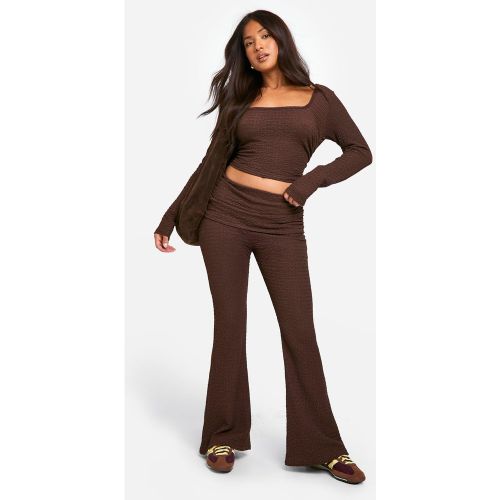 Petite" - Ensemble Avec Top À Manches Longues Et Pantalon Flare - 34 - boohoo - Modalova