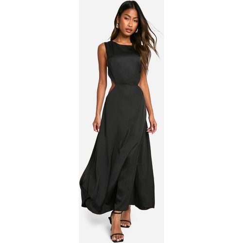 Robe Longue Satinée À Découpes - 42 - boohoo - Modalova