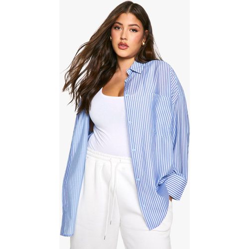 Grande Taille - Chemise Oversize À Rayures - 46 - boohoo - Modalova