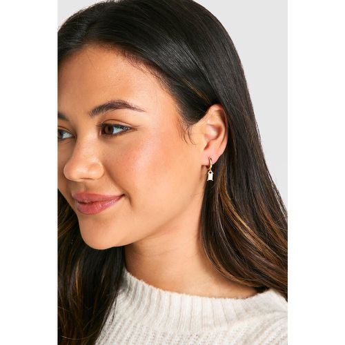 Boucles D'Oreilles Carrées En Pierre Fantaisie - One Size - boohoo - Modalova