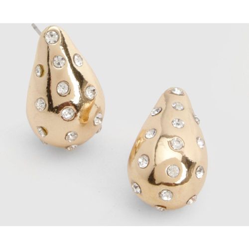 Boucles D'Oreilles Strassées - One Size - boohoo - Modalova