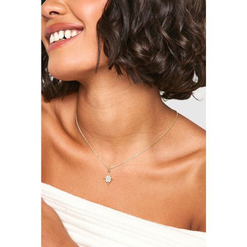 Collier À Pendentif Étoile En Pierre Fantaisie - One Size - boohoo - Modalova