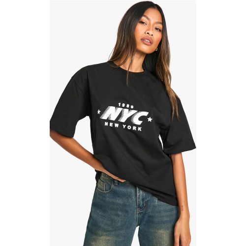 Nyc - T-Shirt Rayé Oversize - 34 - boohoo - Modalova