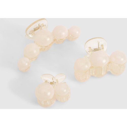 Lot De 3 Pinces À Cheveux À Imprimé Marbre - One Size - boohoo - Modalova