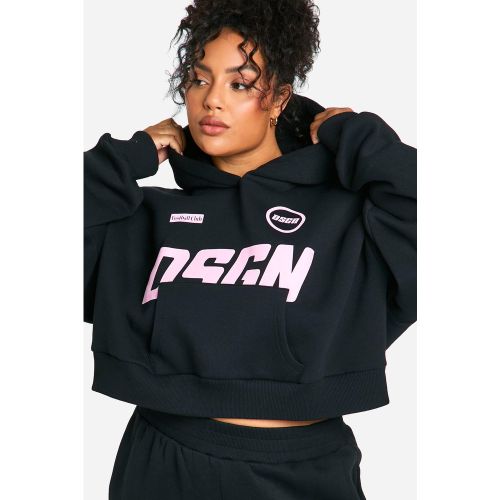 Grande Taille - Sweat À Capuche Oversize À Slogan - 44 - boohoo - Modalova