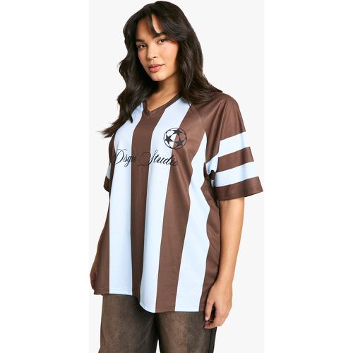 Grande Taille - Maillot De Football À Rayures - 46 - boohoo - Modalova