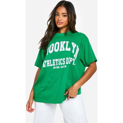 T-Shirt Oversize À Slogan Brooklyn - 44 - boohoo - Modalova