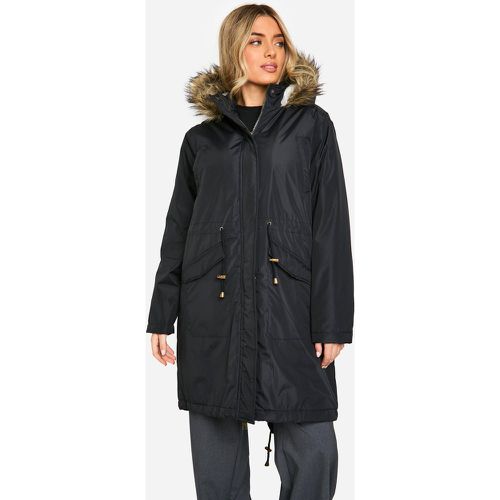 Parka À Capuche En Synthétique - 40 - boohoo - Modalova