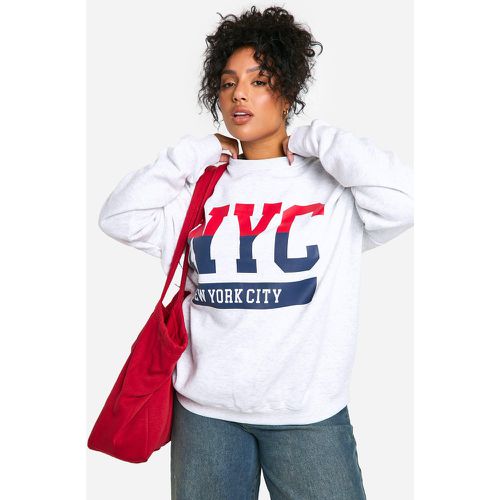 Grande Taille - Sweat Oversize À Slogan Nyc - 46 - boohoo - Modalova