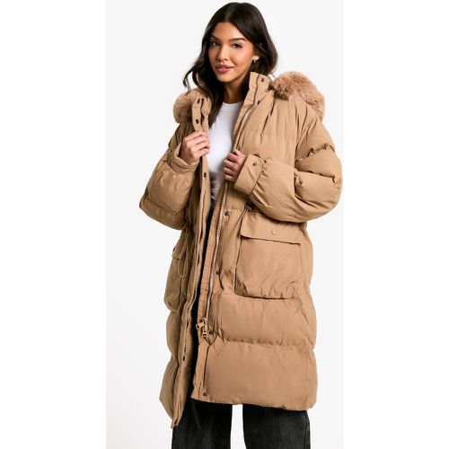 Parka Premium À Capuche En Fausse Fourrure - S - boohoo - Modalova