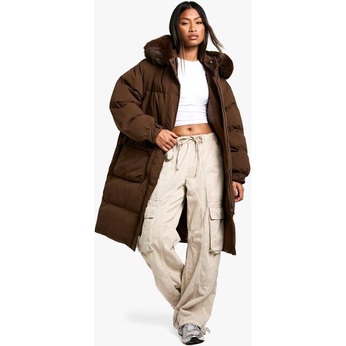 Parka Premium À Capuche En Fausse Fourrure - S - boohoo - Modalova