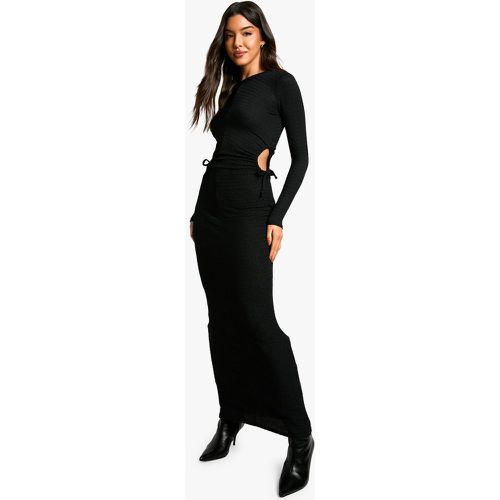 Robe Longue Froncée Texturée - 38 - boohoo - Modalova