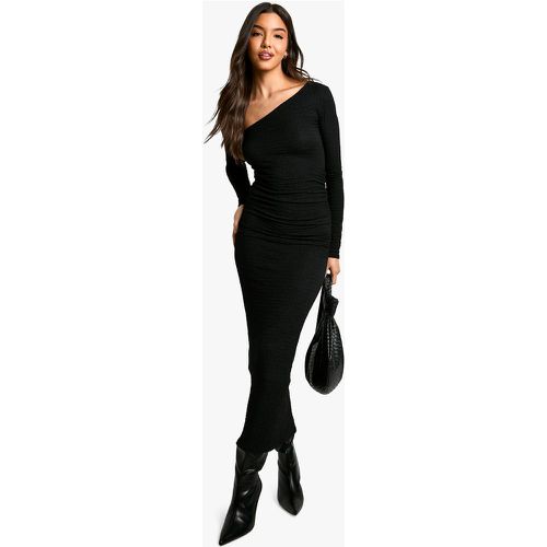 Robe Longue Froncée Asymétrique - 36 - boohoo - Modalova