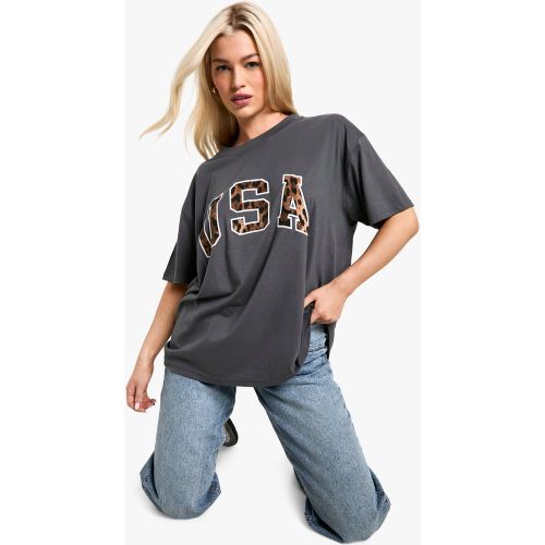 T-Shirt Oversize À Imprimé Usa - 34 - boohoo - Modalova
