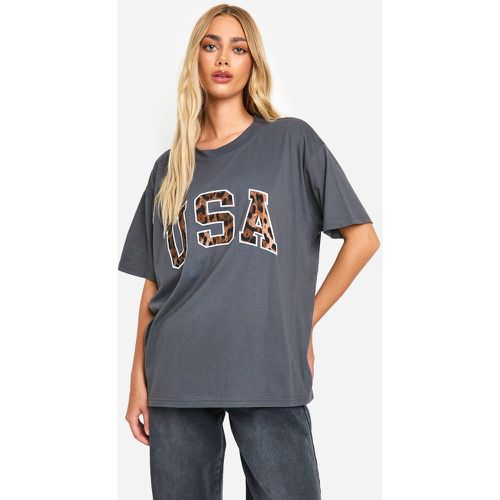 Usa Oversized Graphic T-Shirt - 40 - boohoo - Modalova