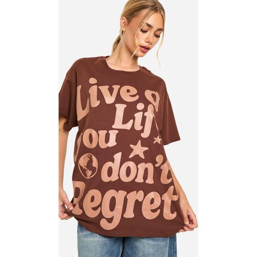 T-Shirt Oversize À Imprimé Live A Life - M - boohoo - Modalova