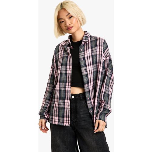 Chemise Oversize À Carreaux - 38 - boohoo - Modalova