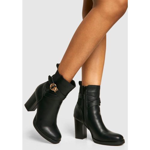 Bottines Chelsea À Boucles Et Talon - 36 - boohoo - Modalova