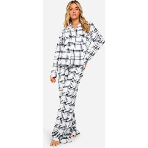 Ensemble De Pyjama À Carreaux Avec Chemise Et Pantalon - 44 - boohoo - Modalova