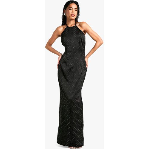 Robe Longue Satinée À Dos Nu - 42 - boohoo - Modalova