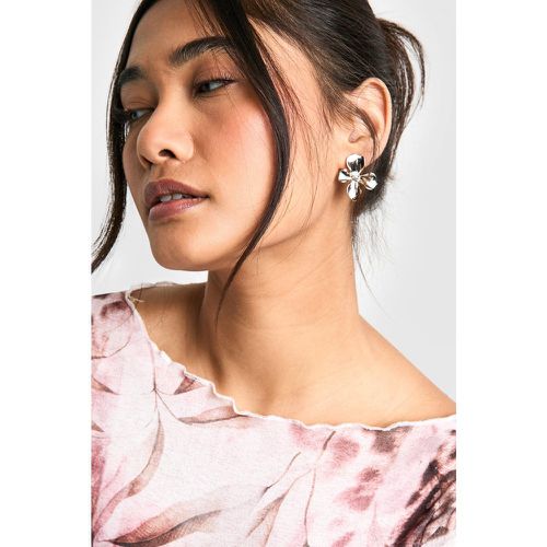 Boucles D'Oreilles Fleur - One Size - boohoo - Modalova