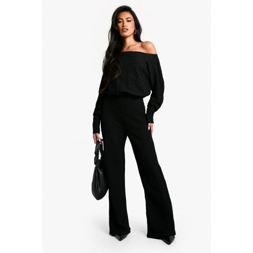 Combinaison Large Texturée À Épaules Dénudées - 36 - boohoo - Modalova