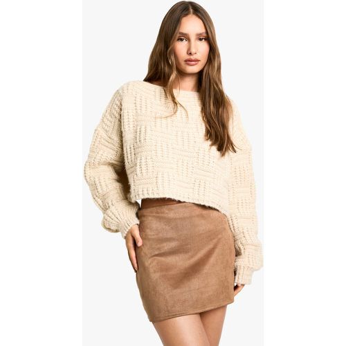 Mini-Jupe En Faux Daim - 40 - boohoo - Modalova