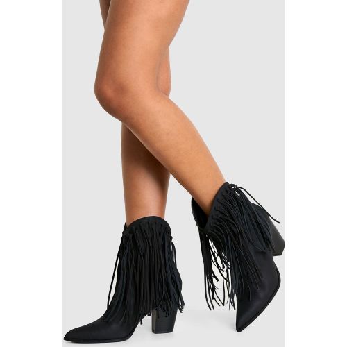 Santiags À Pompons Et Nubuck - 36 - boohoo - Modalova