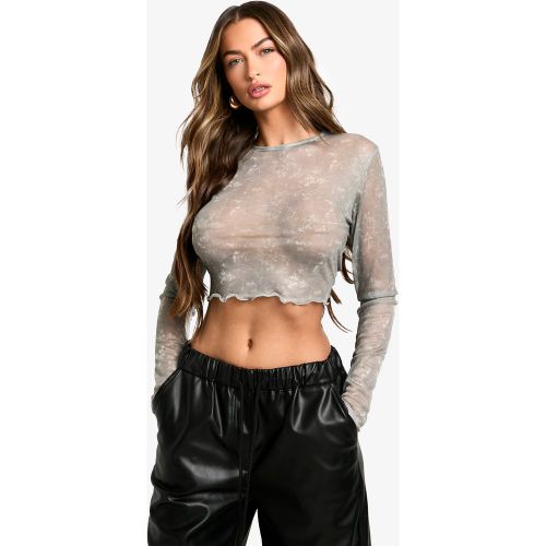 Top À Manches Longues Et Imprimé Camouflage - 34 - boohoo - Modalova
