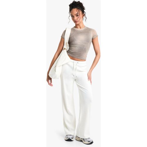 Pantalon Large Côtelé - Blanc Écru - 34, Blanc Écru - boohoo - Modalova