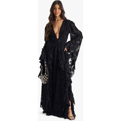 Robe Longue Texturée À Découpe - 36 - boohoo - Modalova