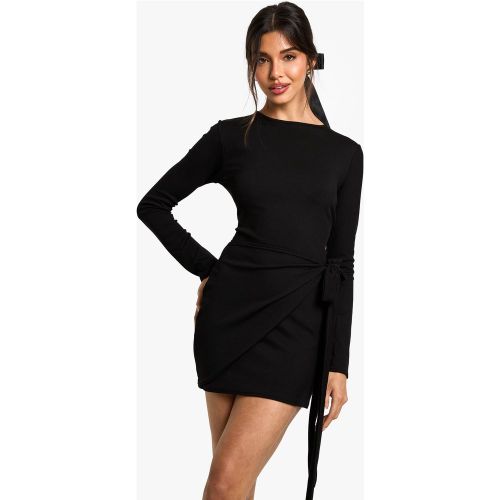 Robe Portefeuille À Manches Longues - 36 - boohoo - Modalova