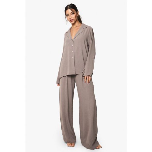 Ensemble Oversize Avec Chemise Et Pantalon - 34 - boohoo - Modalova