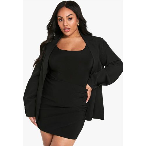 Grande Taille - Jupe Portefeuille Froncée - 44 - boohoo - Modalova